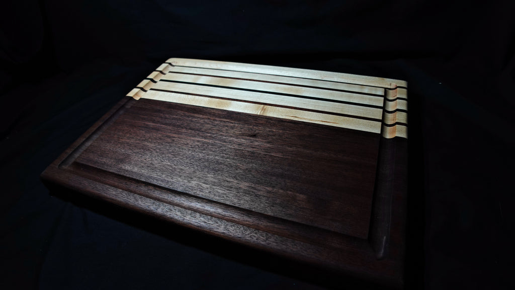 Black Walnut and Maple Cutting Board