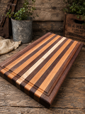 Black Walnut, Maple, and Cherry Cutting Board