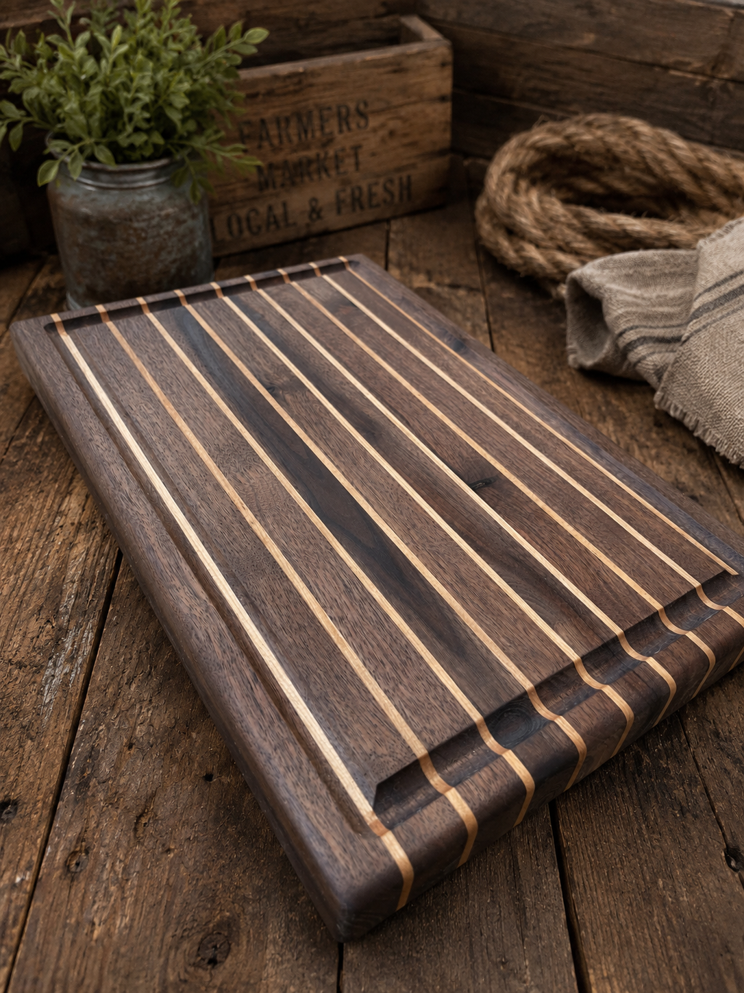 Black walnut and Cherry Cutting Board